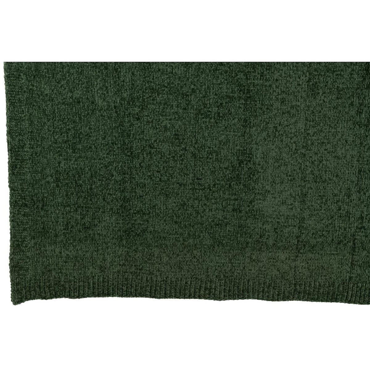 Paris Prix Plaid Uni Chenille  Bradly  130x170cm Vert Foncé
