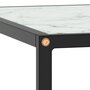 VIDAXL Table basse Noir avec verre marbre blanc 80x80x35 cm