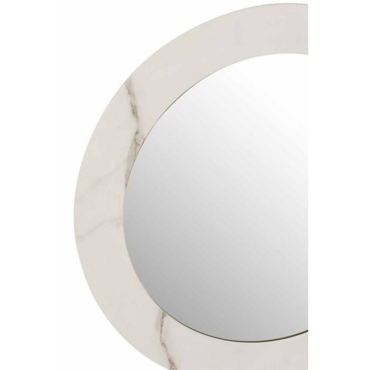 Paris Prix Miroir Mural Rond  Effet Marbre  60cm Blanc