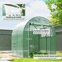 Voir la diapositive 5 : OUTSUNNY Serre tunnel 3,24 m² 2 portes zippées 2 fenêtres maillées acier PE haute densité 135 g/m² vert