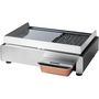 Voir la diapositive 5 : KRAMPOUZ Plancha électrique GECIO2OA00 GECIO2OA00 inox zones barbecue/plancha 2 brûleurs à poser, 70x40 cm