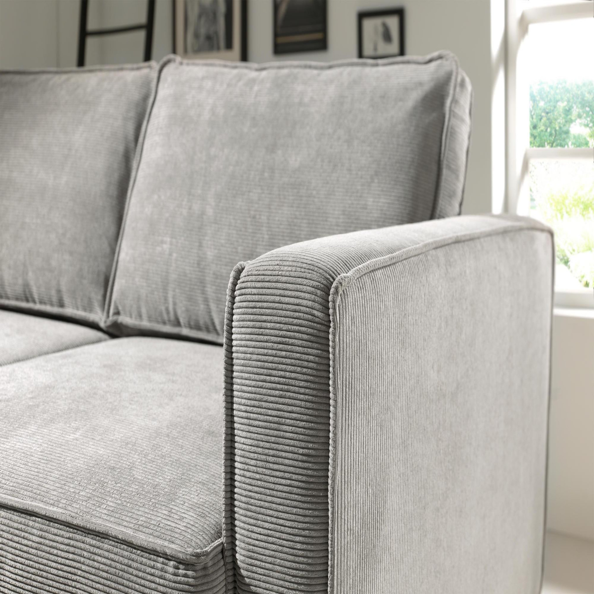 Voir la diapositive 5 : BEST MOBILIER Jake - canapé d'angle gauche - convertible avec coffre - 4 places - en velours côtelé