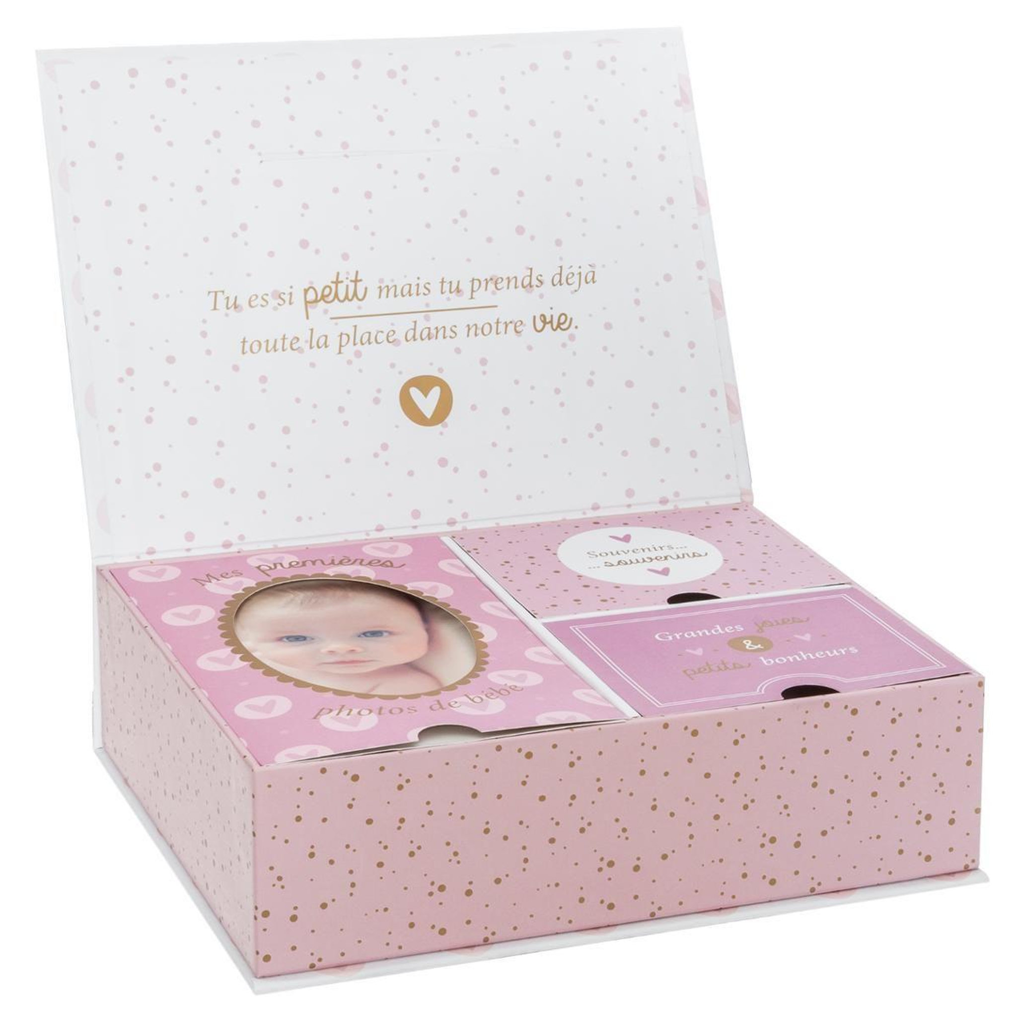 Voir la diapositive 1 : Atmosphera Kids Boîte à photos  souvenir  21cm rose