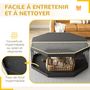 Voir la diapositive 4 : PAWHUT Parc enclos chien modulable intérieur 8 panneaux pliables - porte, bâche bas haut - acier noir