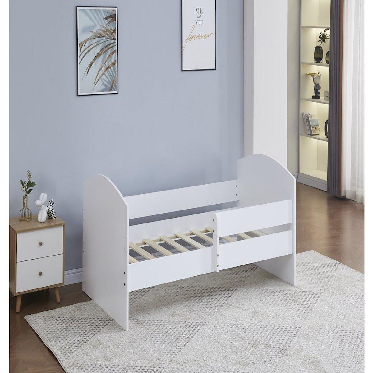 Habitat et Jardin Lit enfant avec barrière  Victoria  - Bois - Blanc - 80 x 160 cm