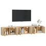 Voir la diapositive 3 : VIDAXL Meubles TV muraux 3 pcs chene sonoma 80x34,5x40 cm