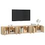Voir la diapositive 3 : VIDAXL Meubles TV muraux 3 pcs chene sonoma 80x34,5x40 cm