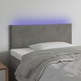 Voir la diapositive 1 : VIDAXL Tete de lit a LED Gris clair 90x5x78/88 cm Velours