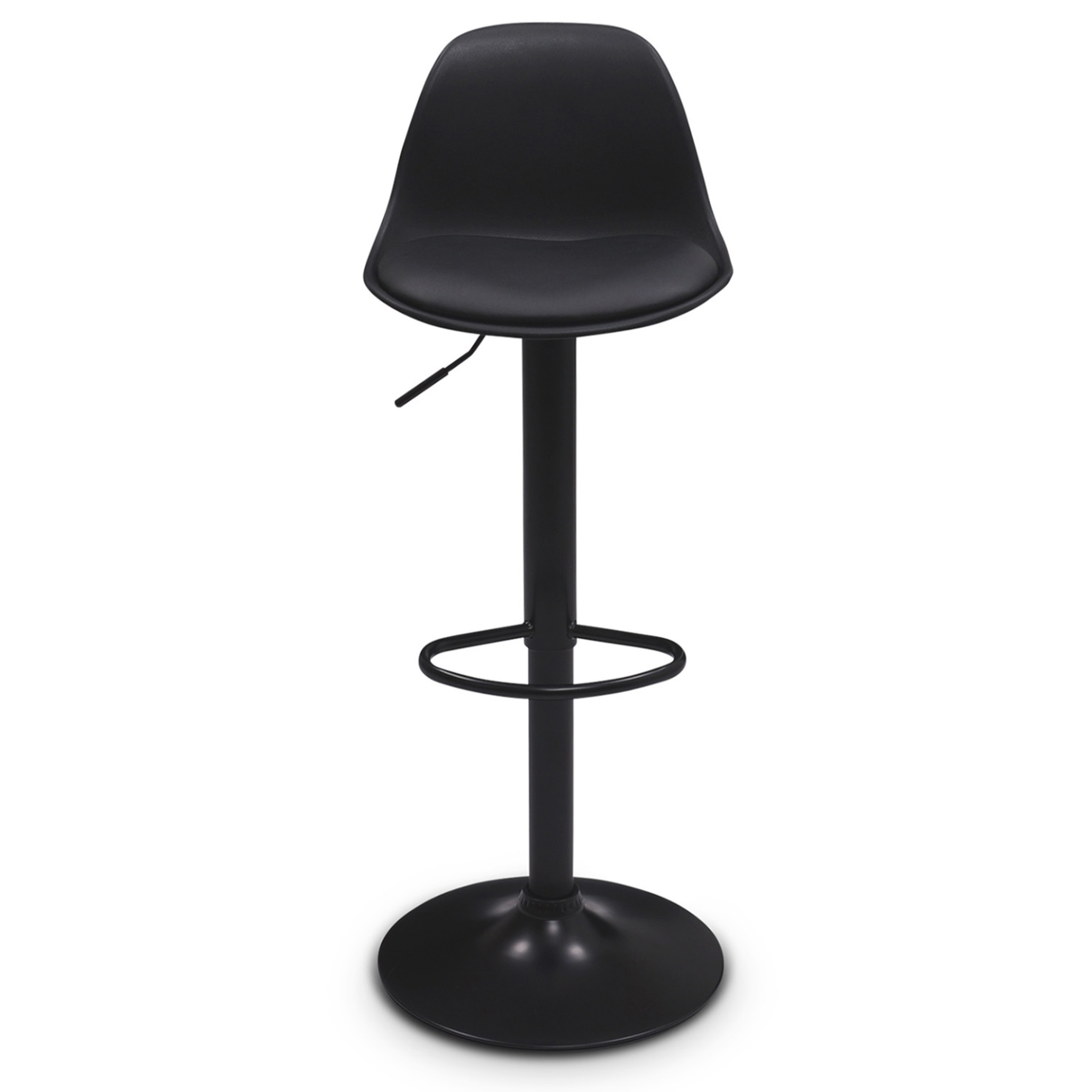 Voir la diapositive 3 : ID MARKET Lot de 4 tabourets de bar karl design noir pied noir