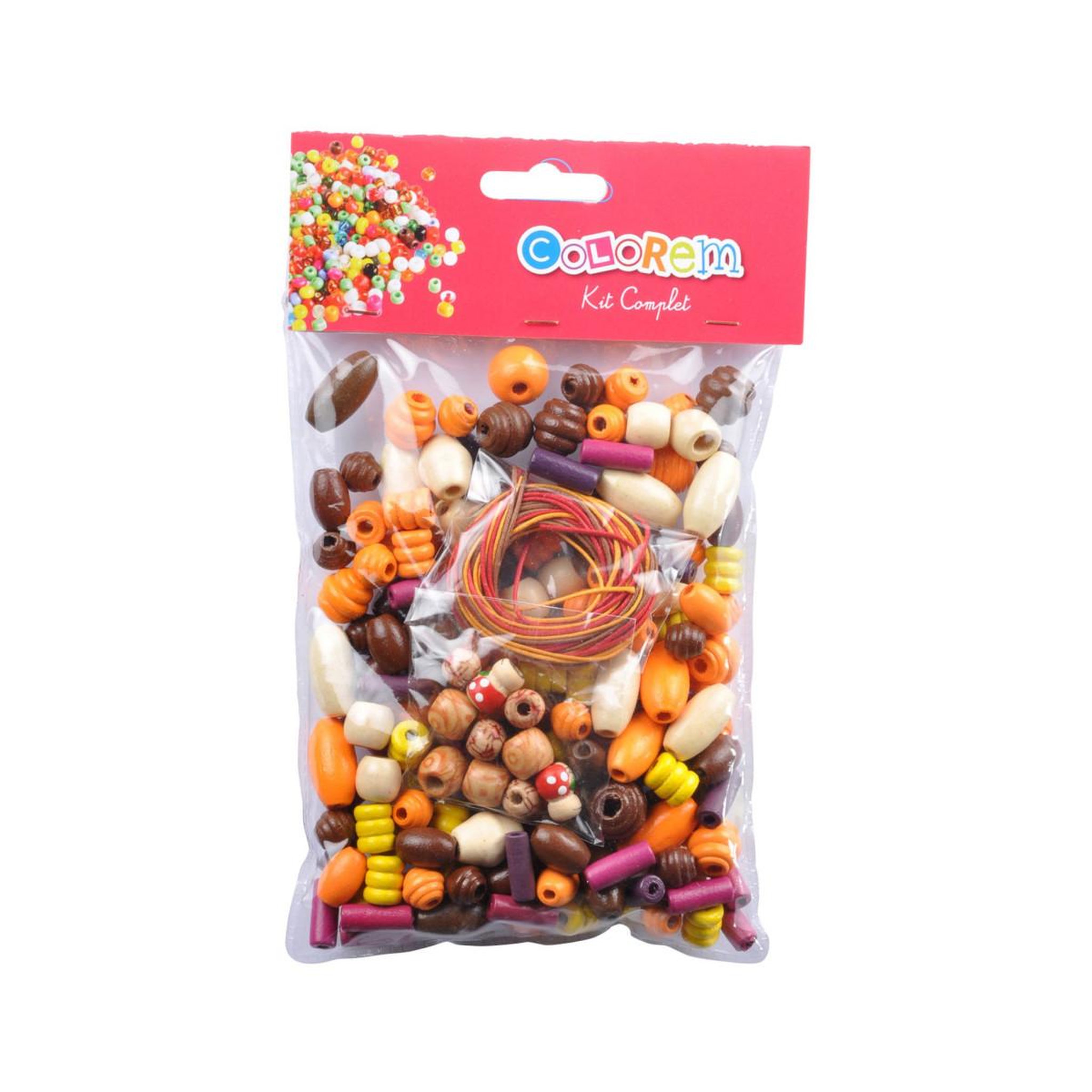 Voir la diapositive 2 : HOMEA Kit Complet  Bijoux Perles  20cm Naturel