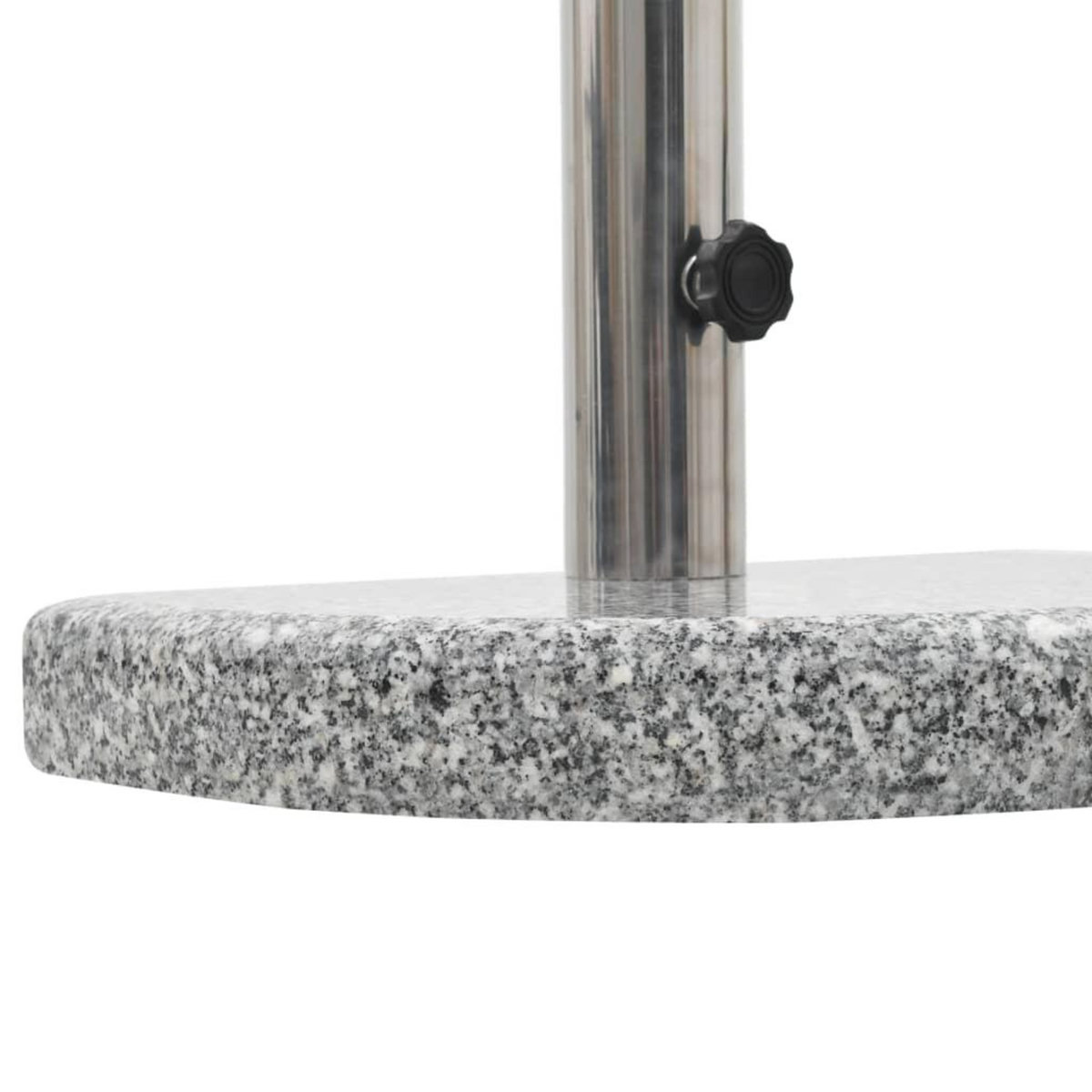 VIDAXL Socle de parasol Granite courbe 10 kg Gris