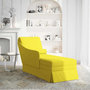 Voir la diapositive 2 : VIDAXL Fauteuil long avec traversin et accoudoir droit jaune velours