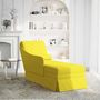 Voir la diapositive 2 : VIDAXL Fauteuil long avec traversin et accoudoir droit jaune velours