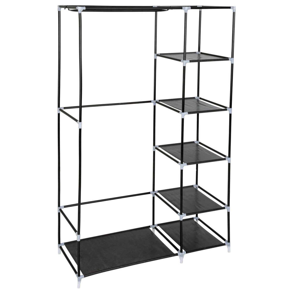 tectake Armoire Penderie en tissu 6 compartiments 107x175x45cm