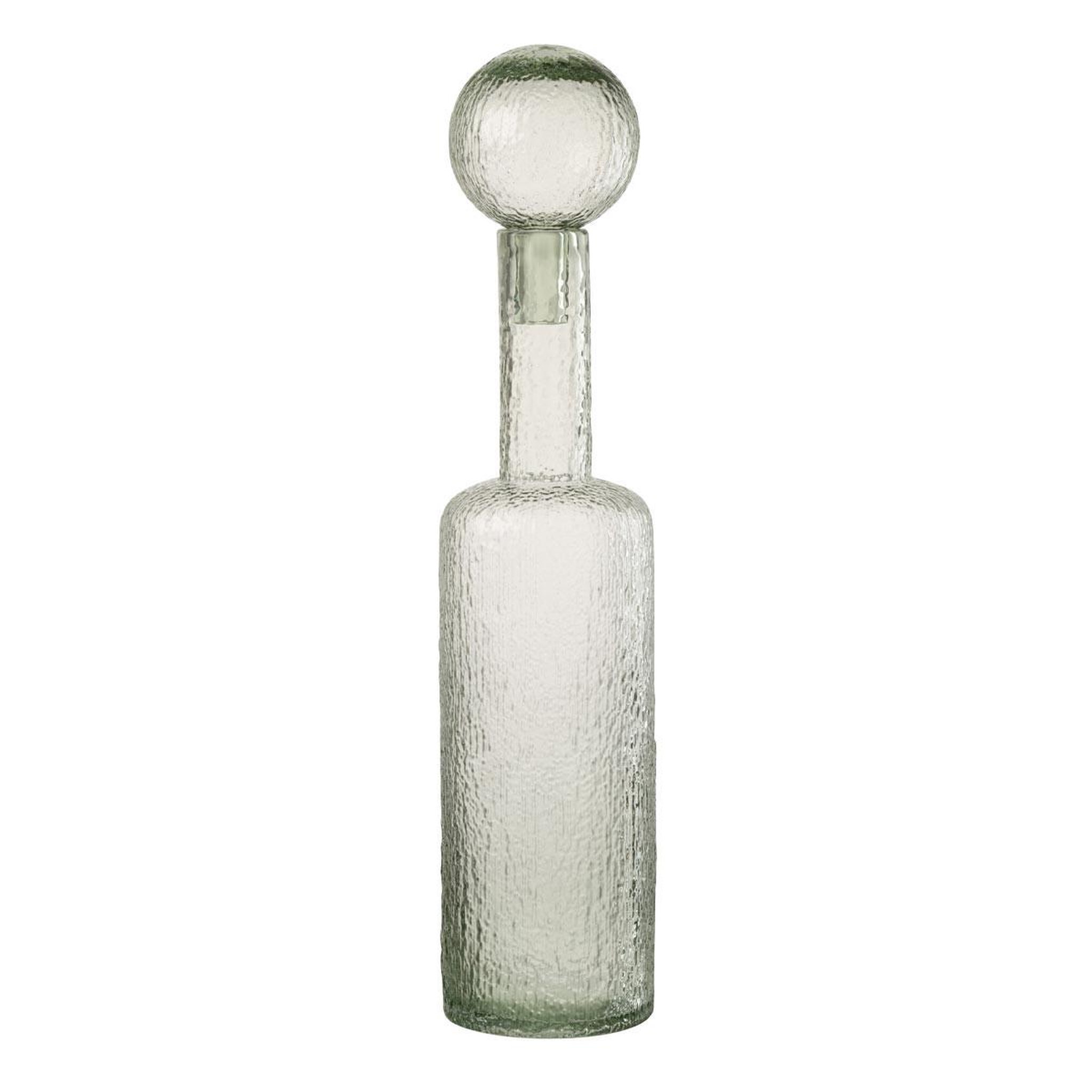 J-LINE Bouteille déco en verre  spiaggia  56cm gris vert