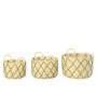 Voir la diapositive 2 : Paris Prix Lot de 3 Paniers de Rangement  Mac  38cm Naturel & Vert