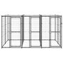 Voir la diapositive 2 : VIDAXL Chenil exterieur Acier avec toit 7,26 m^2