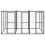 Voir la diapositive 2 : VIDAXL Chenil exterieur Acier avec toit 7,26 m^2