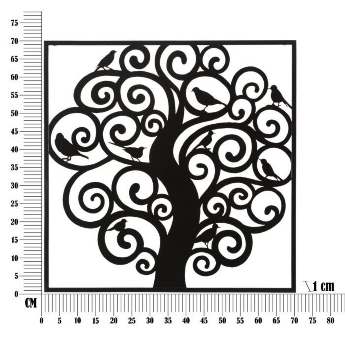 Paris Prix Décoration Murale Encadrée en Métal  Three  70cm Noir