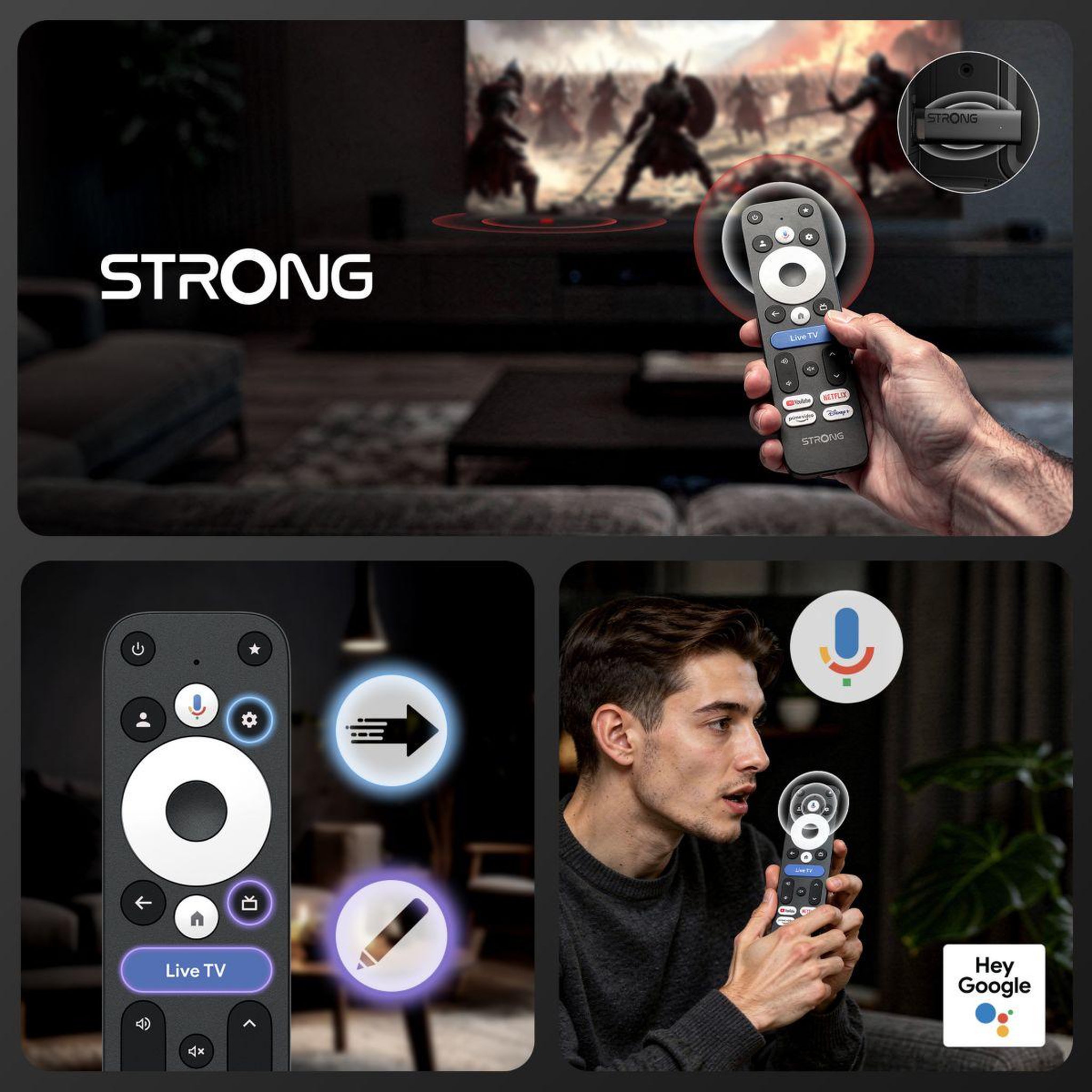Voir la diapositive 4 : Strong Clé leap-una + stick android tv fhd