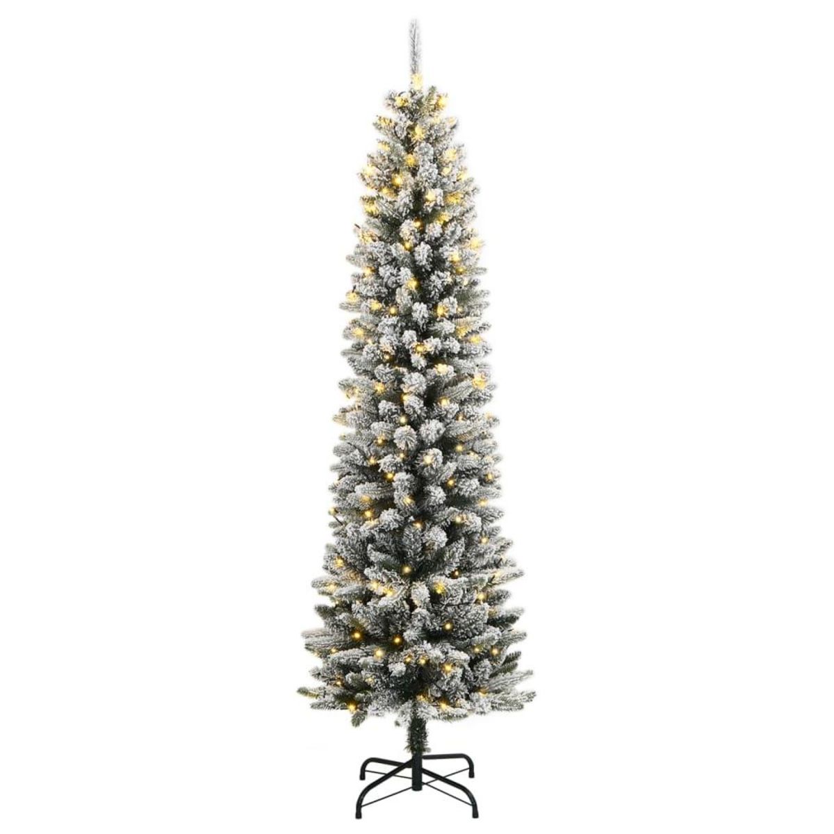 VIDAXL Sapin de Noël artificiel 150 LED et neige floquee 150 cm