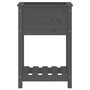 Voir la diapositive 5 : VIDAXL Jardiniere avec etagere Gris 54x34,5x81 cm Bois massif de pin