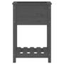 Voir la diapositive 5 : VIDAXL Jardiniere avec etagere Gris 54x34,5x81 cm Bois massif de pin