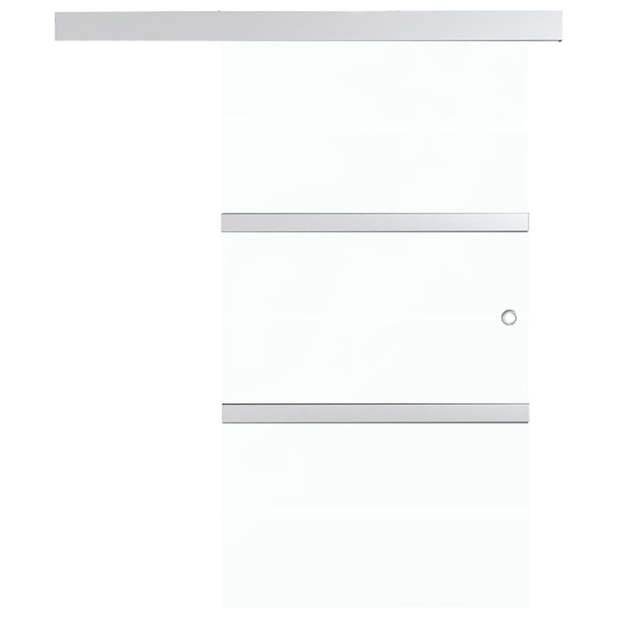 Voir la diapositive 4 : VIDAXL Porte coulissante Verre ESG et aluminium 102,5x205 cm Argente
