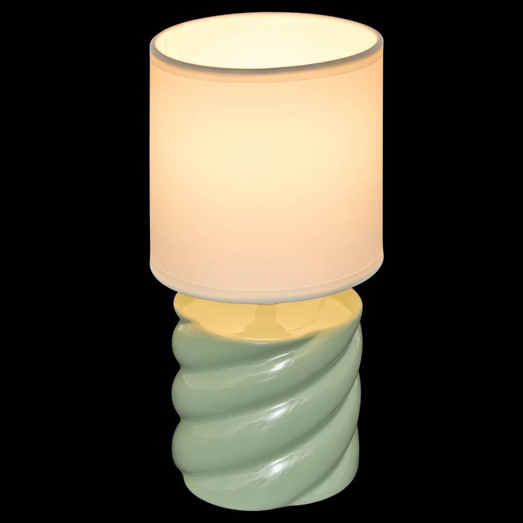 Voir la diapositive 3 : ATMOSPHERA Lampe à Poser en Grès  Noly  27cm Vert Céladon