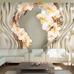 Paris Prix Papier Peint  Wreath of Orchids. Coloris disponibles : Multicolore