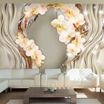 Paris Prix Papier Peint  Wreath of Orchids. Coloris disponibles : Multicolore