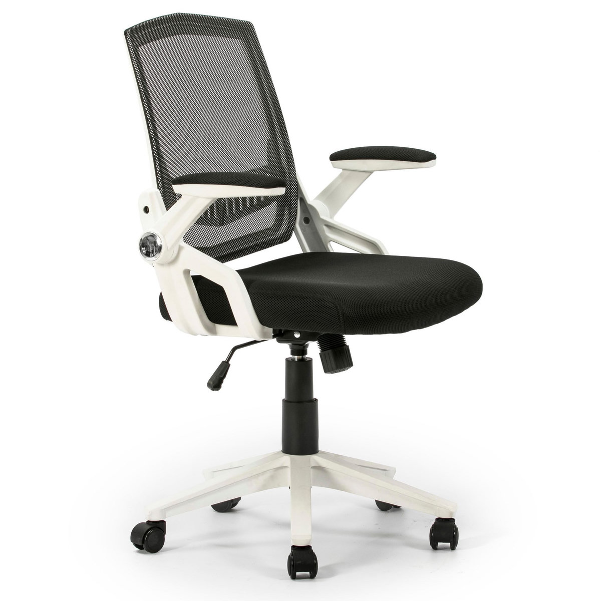 VS VENTA-STOCK Fauteuil de Bureau réglable et inclinable ERGOMAX, Tissu Maille, Couleur Blanc
