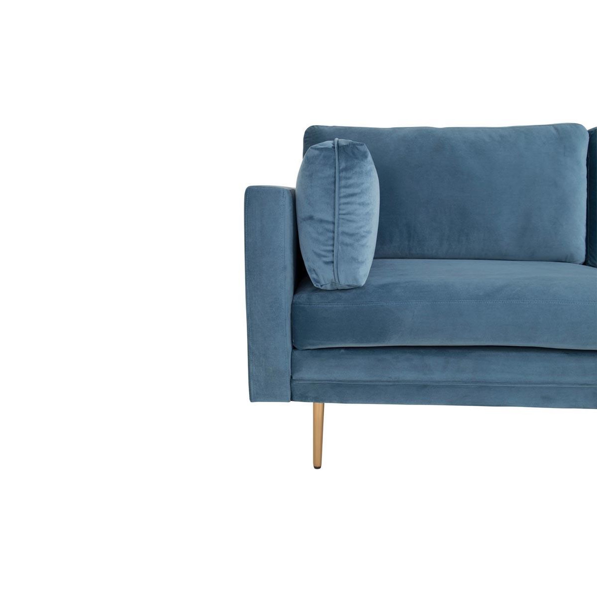Voir la diapositive 6 : Paris Prix Canapé 3 places en velours  boom  203cm bleu