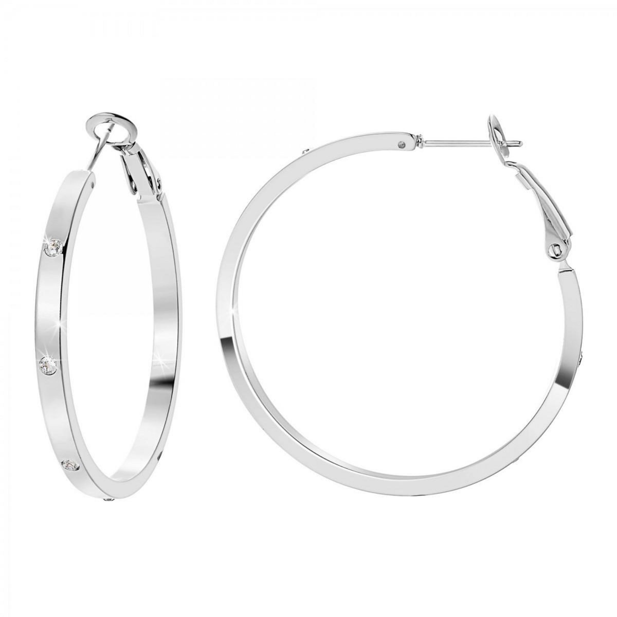 SC CRYSTAL Boucles d'oreilles créoles en acier inoxydable par SC Crystal