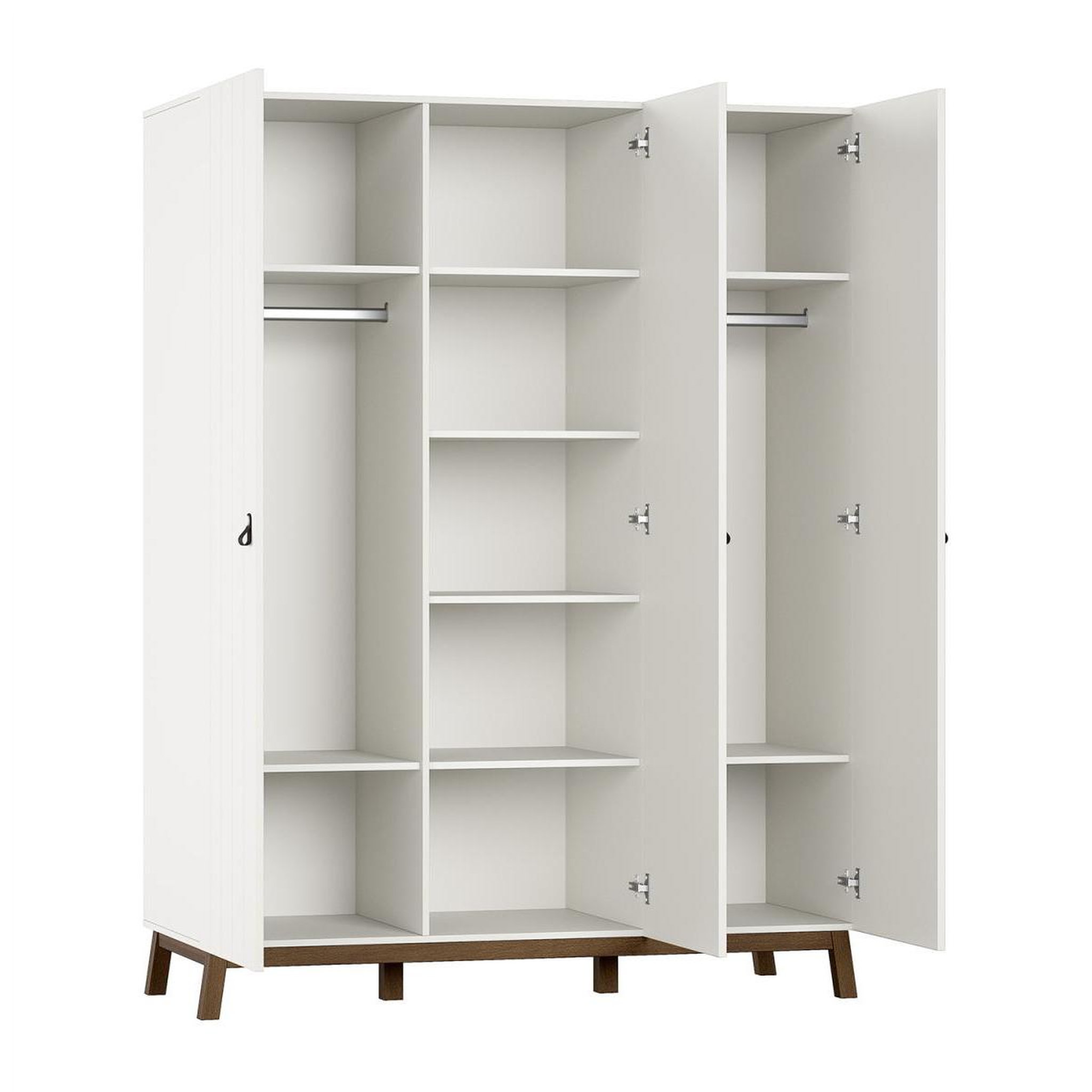 Voir la diapositive 2 : Vipack Armoire sezane 3 portes clay/noix