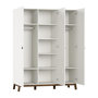 Voir la diapositive 2 : Vipack Armoire sezane 3 portes clay/noix