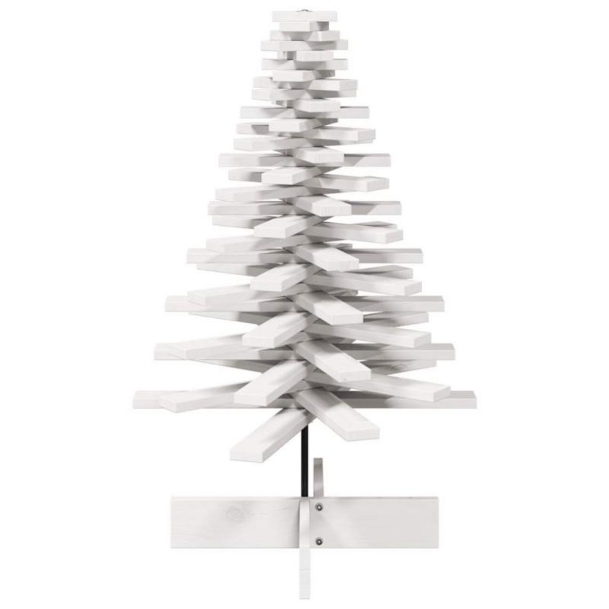 VIDAXL Arbre de Noël en bois pour décoration blanc 100 cm pin massif