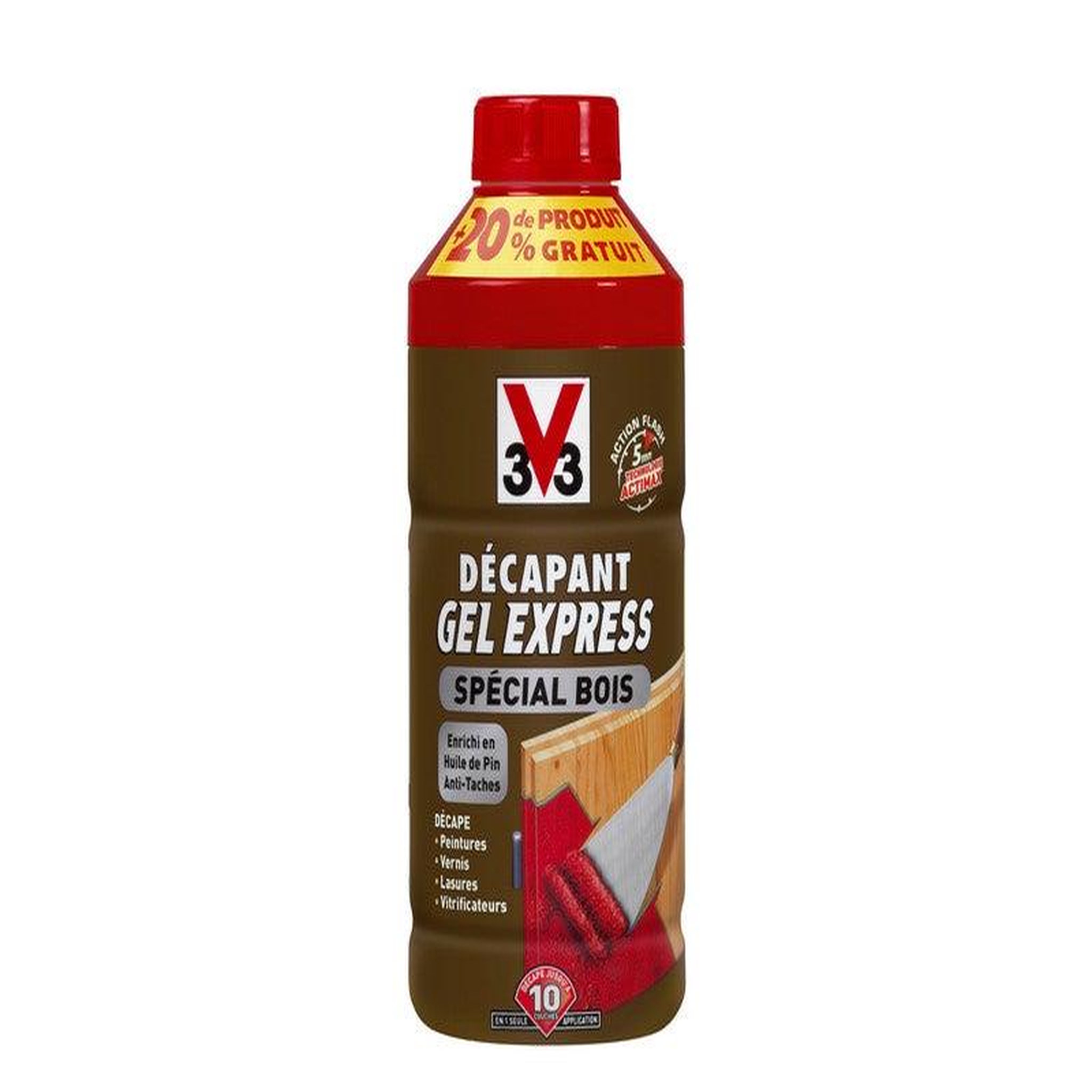 CENTRALE BRICO Décapant Bois V33 Gel Express, 1.2 L