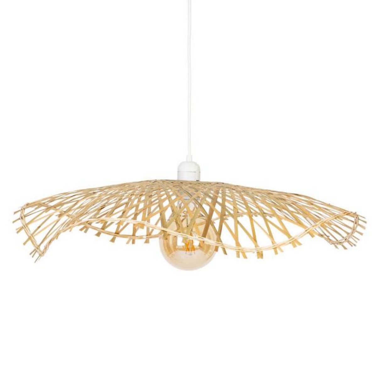 ATMOSPHERA Lampe Suspension en Bambou  Tess  58cm Naturel