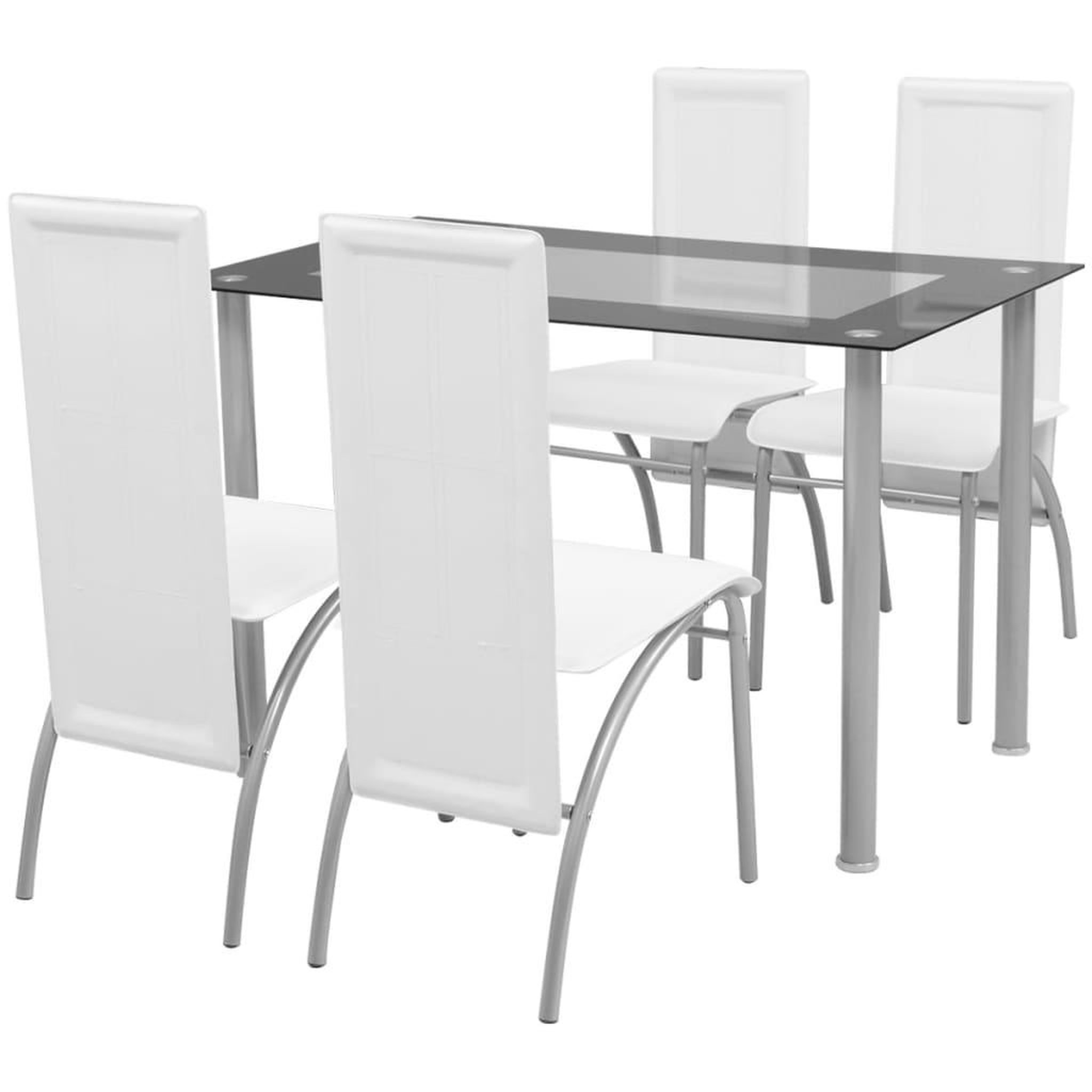 Voir la diapositive 1 : VIDAXL Jeu de salle a manger 5 pcs Blanc