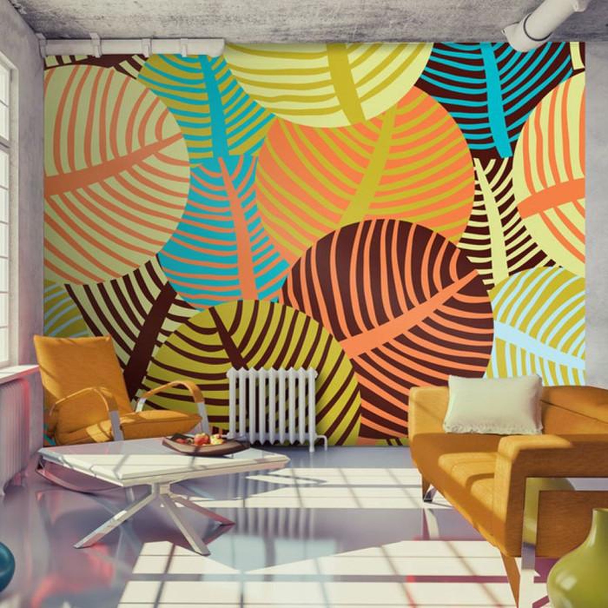Paris Prix Papier Peint  Collage : Feuilles. Coloris disponibles : Multicolore