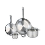 ELO Ensemble de 2 Poêles de cuisson 24 et 32 cm et 2 faitouts 12 et 20 cm Elo Profi Brillant
