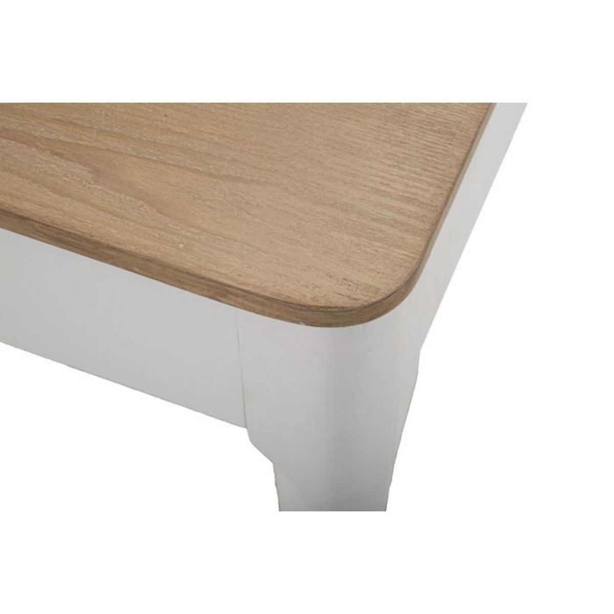 Paris Prix Table à Manger en Bois  Matera  180cm Blanc & Naturel
