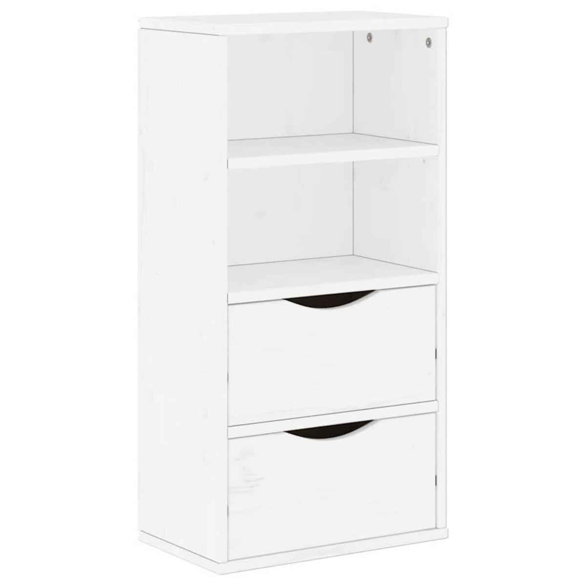 VIDAXL Armoire laterale tiroirs ODDA blanc 40x24x79 cm bois massif pin