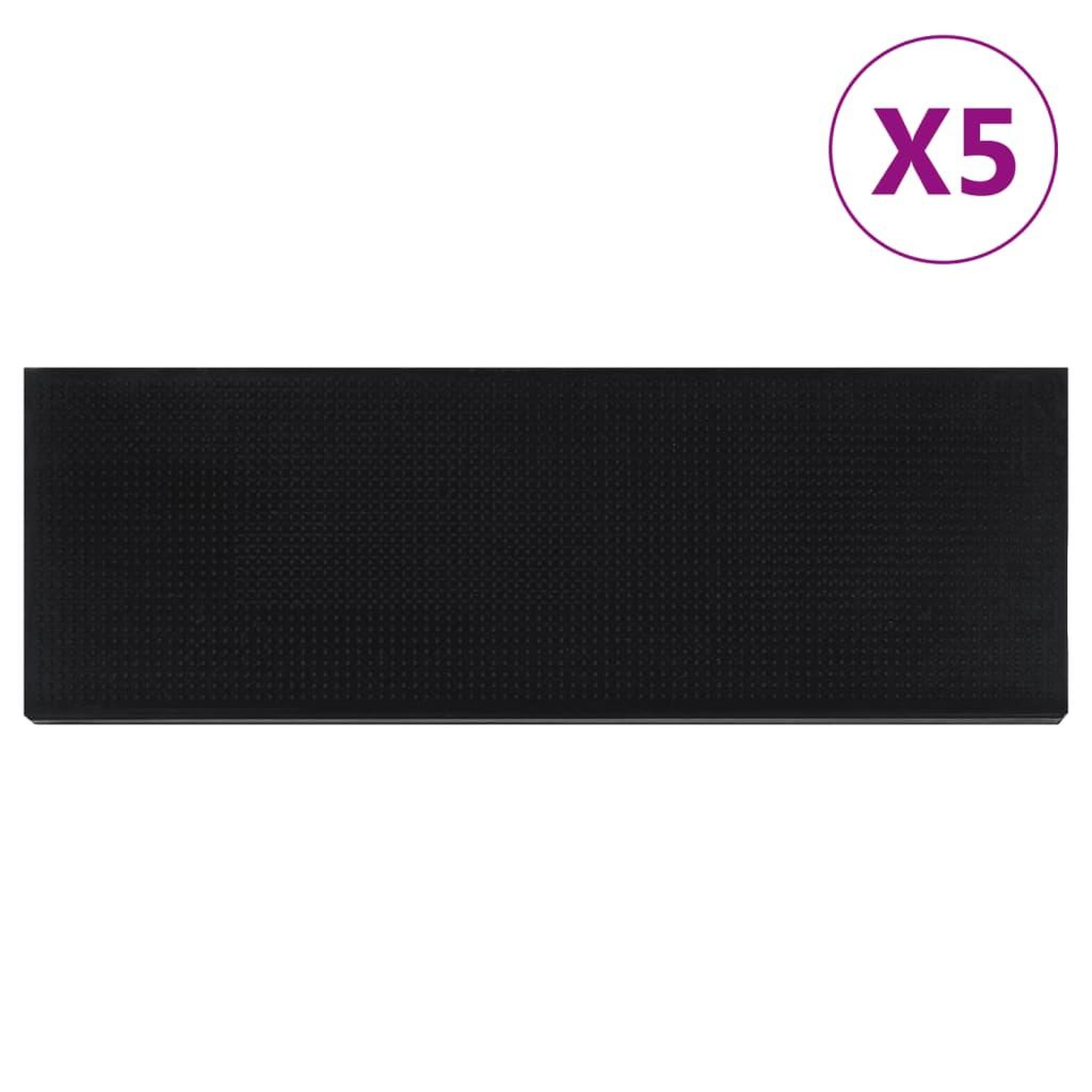 VIDAXL Marches d'escalier 5 pcs 25x75 cm caoutchouc