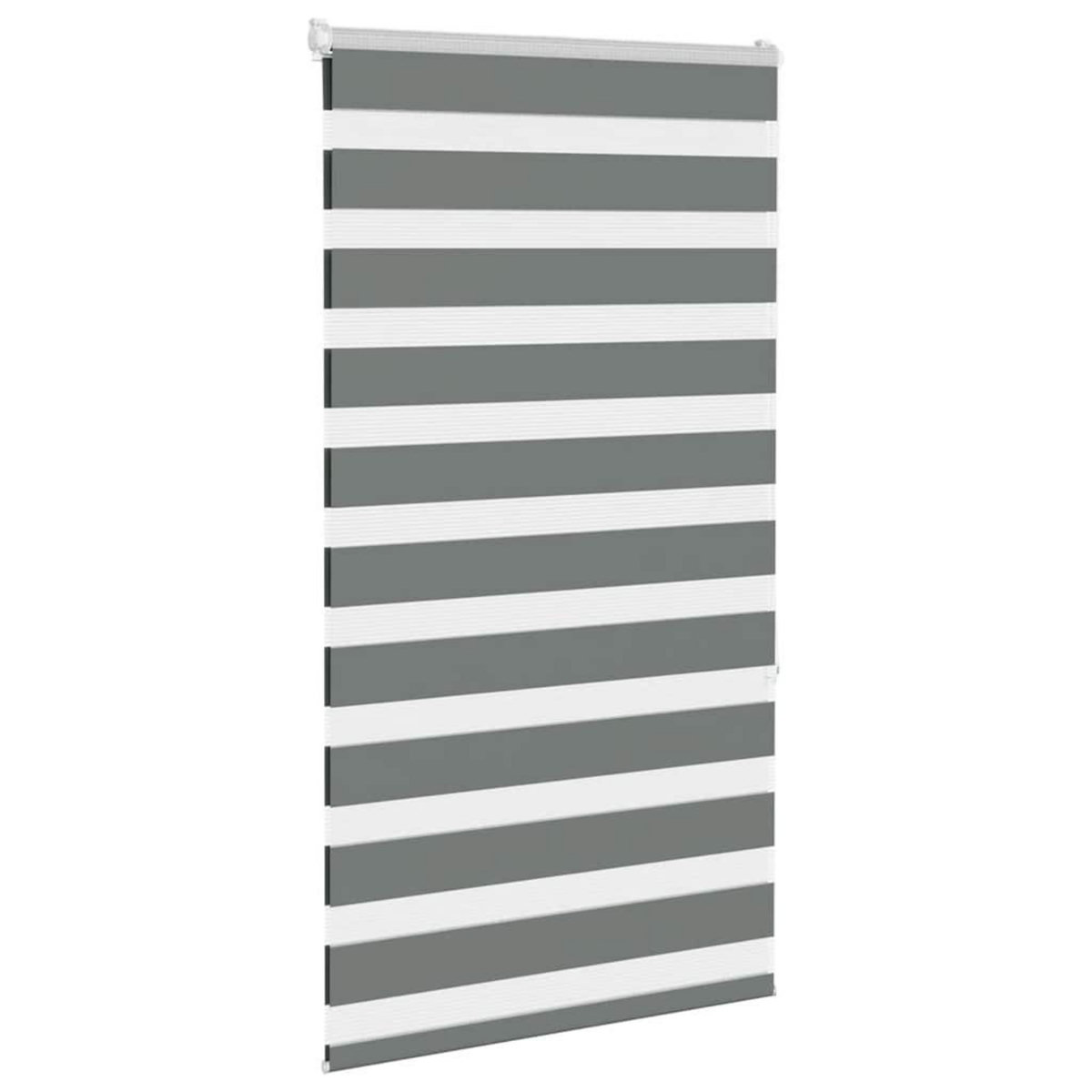 VIDAXL Store zebre gris fonce largeur du tissu 75,9 cm polyester