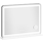 HOMCOM Miroir LED tactile réglable grossissant 10x HP intégré autoportant