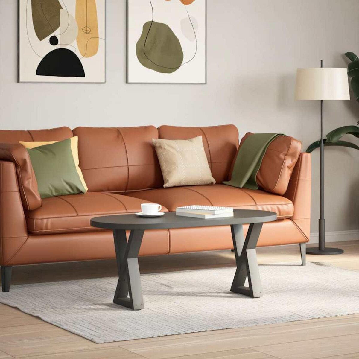 VIDAXL Pieds de table basse 2 pcs anthracite 28x(42-43,3) cm