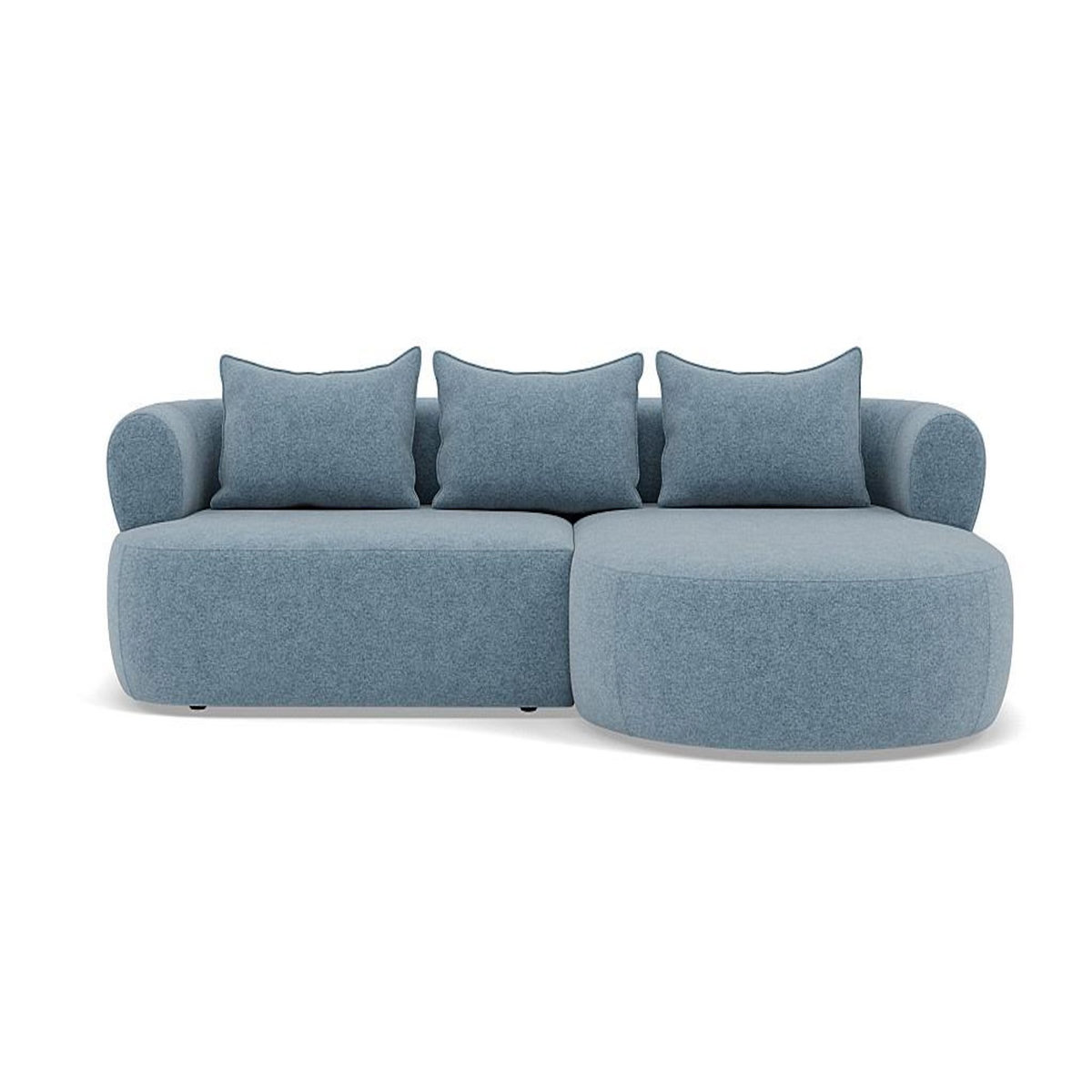 LISA DESIGN Angela - canapé d'angle droit 4 places en velours texturé