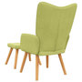 Voir la diapositive 5 : VIDAXL Chaise de relaxation avec tabouret Vert Tissu